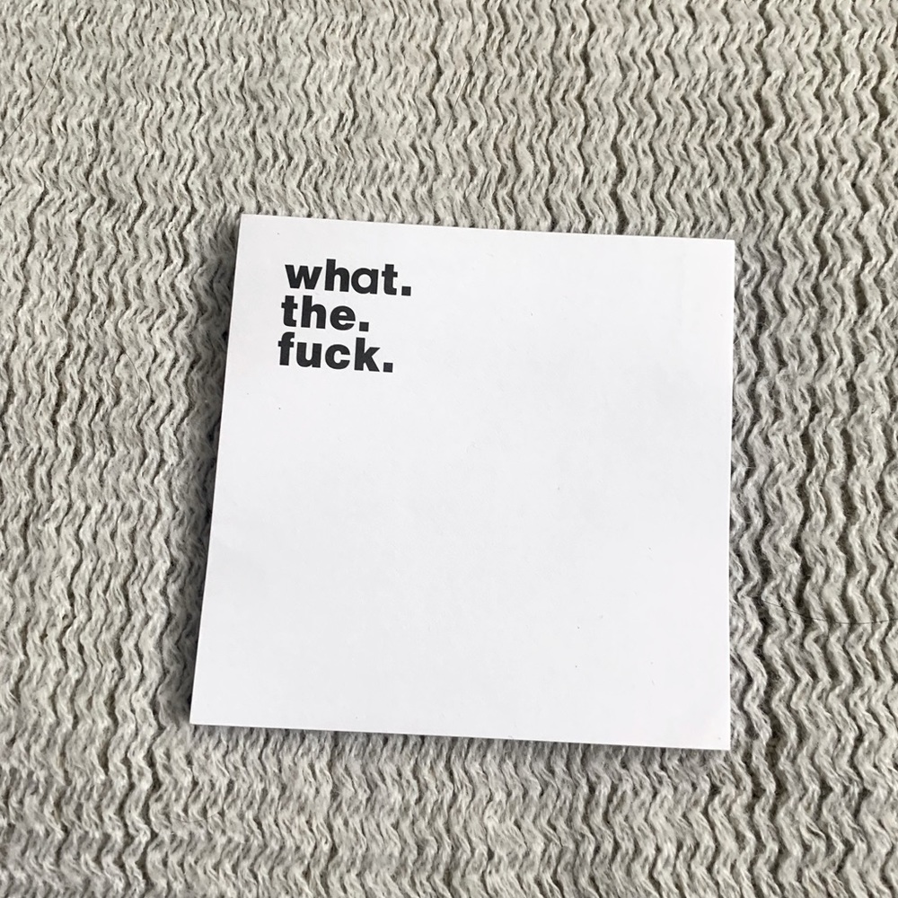 WTF Memo Sticky Note Pad